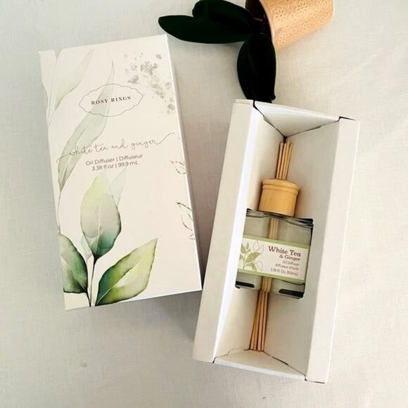 Rosy Rings Accents Rosy Rings White Tea And Ginger Botanical Reed Oil Diffuser W Oil In